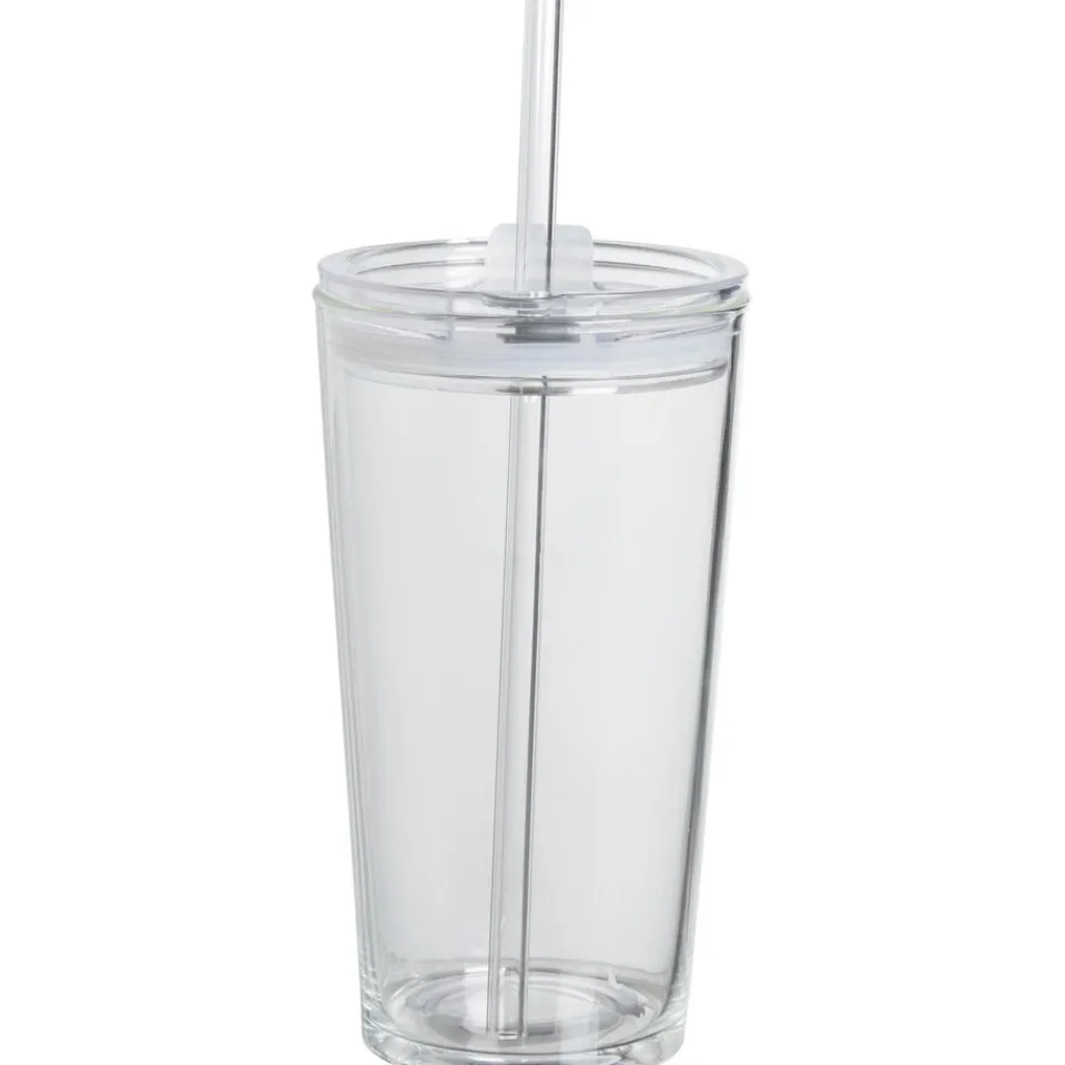 Drinkbeker Met Rietje Holo - 650 ml^ Glazen