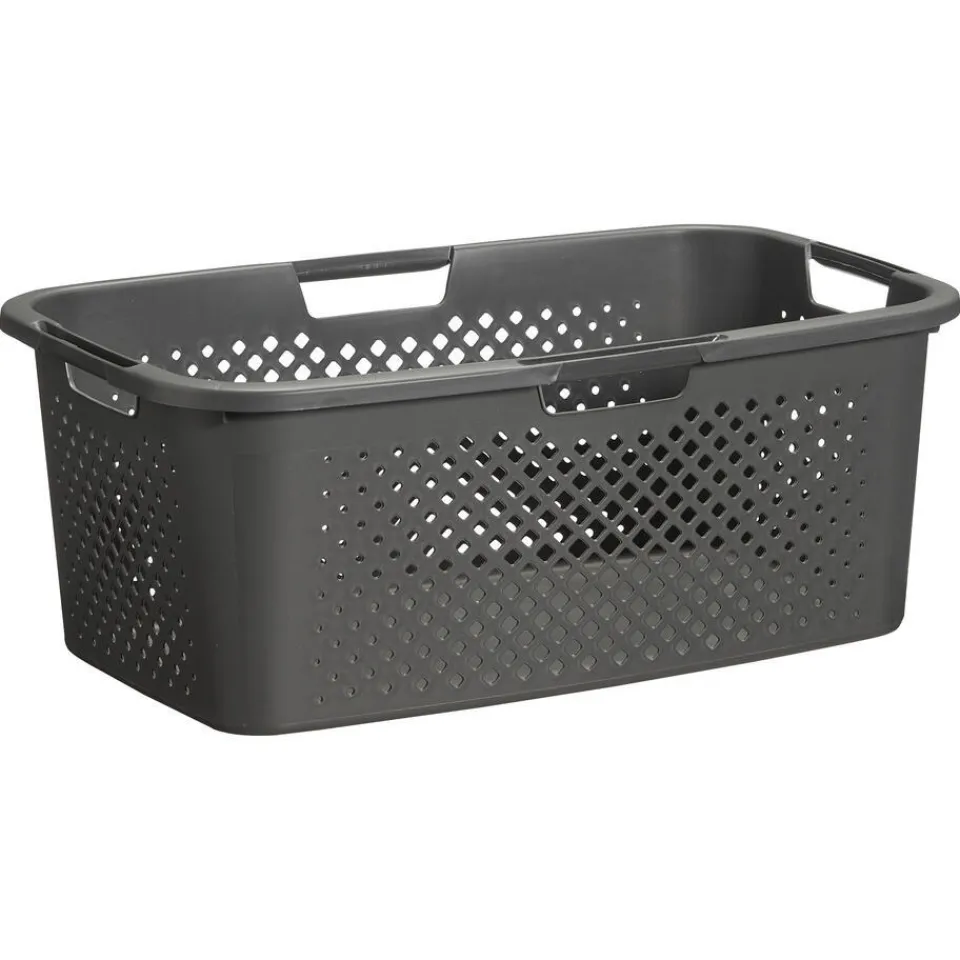 Heupwasmand Rattan Ruit Antraciet 40 Liter^ Wasmanden