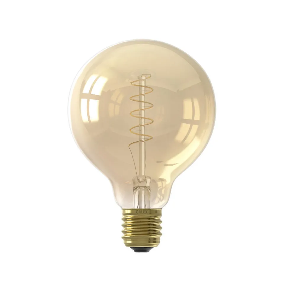 LED lamp 95 mm Flex Goud E27 4W Dimbaar^ Lichtbronnen