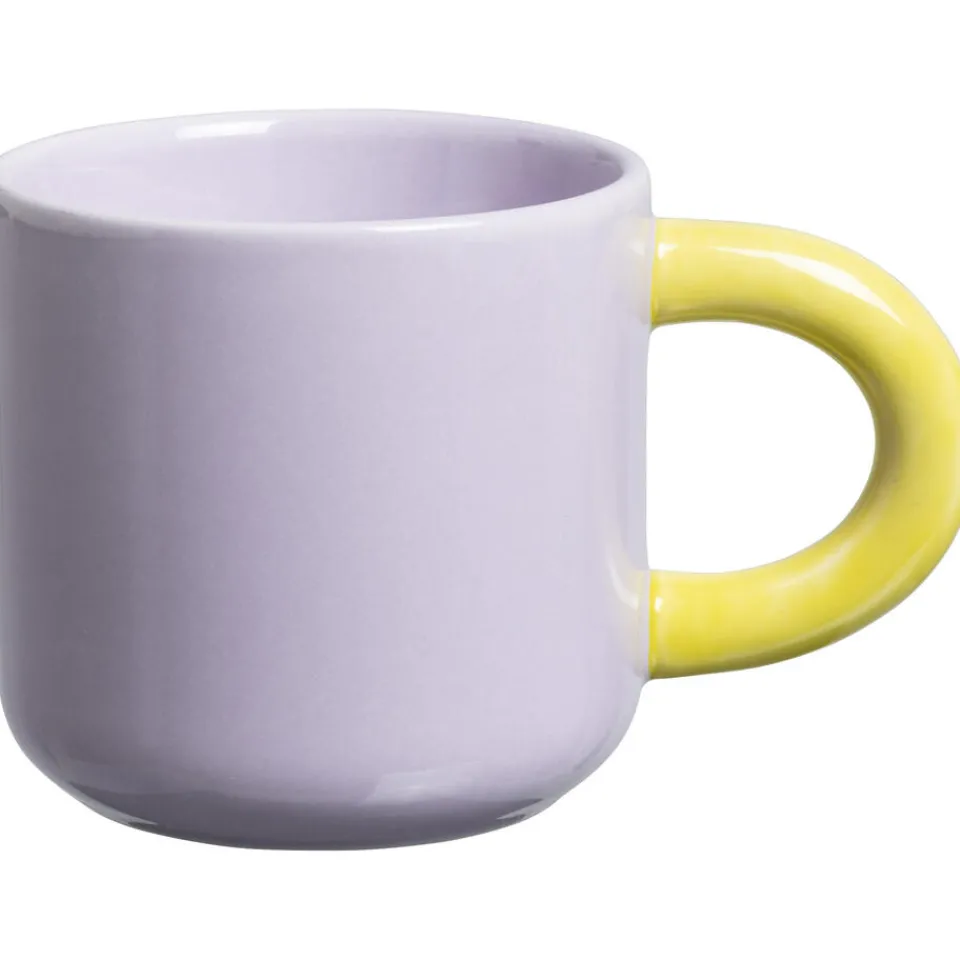 Mok Met Oor Shapes Lila-Geel 300ml^ Mokken