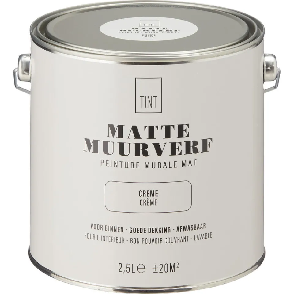 Muurverf Mat Crème 2.5 l^ Muurverf