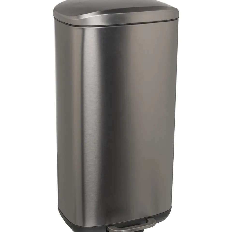 Pedaalemmer Lux 30 Liter Metallic Zilver^ Afvalbakken