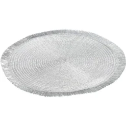 Placemat Rond Zilver^ Placemats