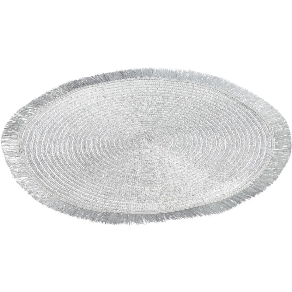 Placemat Rond Zilver^ Placemats