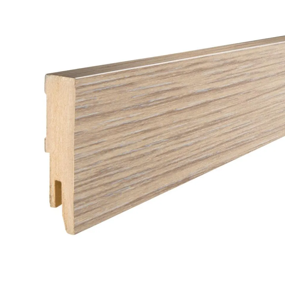 Plint Whitewash Eiken MDF 6 cm^ Plinten