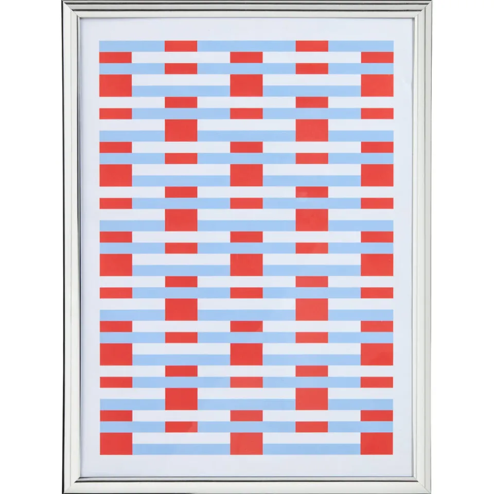 Poster Grafisch Stripes Zilver 35x60 cm^ Wanddecoratie