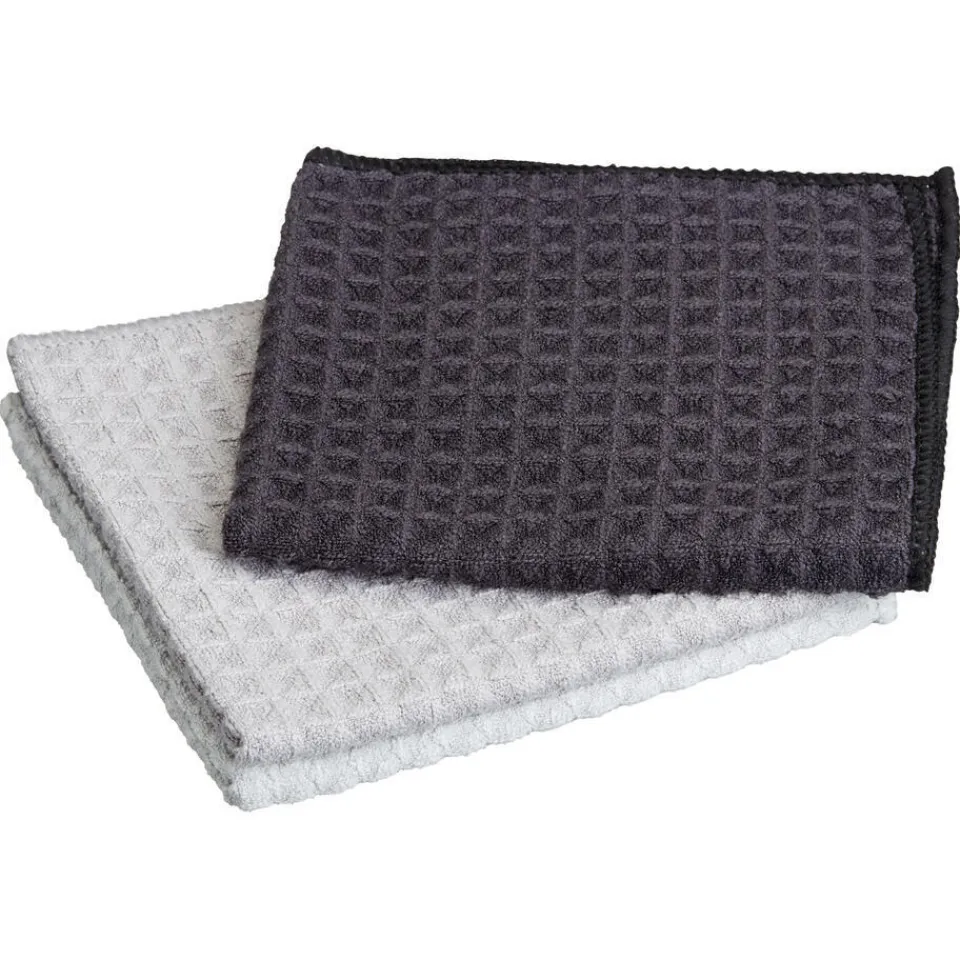 Schoonmaakdoek Zwart/Grijs - 3 Stuks^ Schoonmaken
