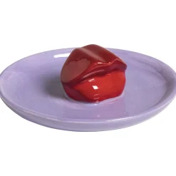 Sieradenschaaltje Lippen Lila 11 cm^ Decoratie Schalen