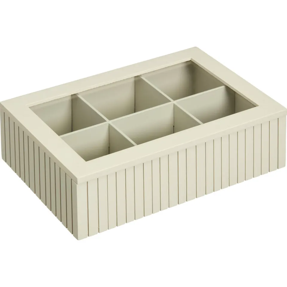 Theedoos Latjes Off-White^ Keukenaccessoires