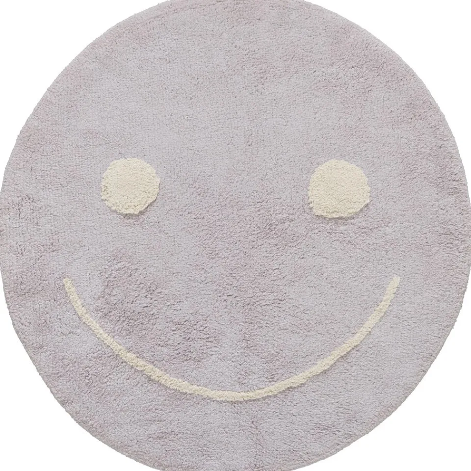 Vloerkleed Smiley Lila^ Vloerkleden|Ronde Vloerkleden