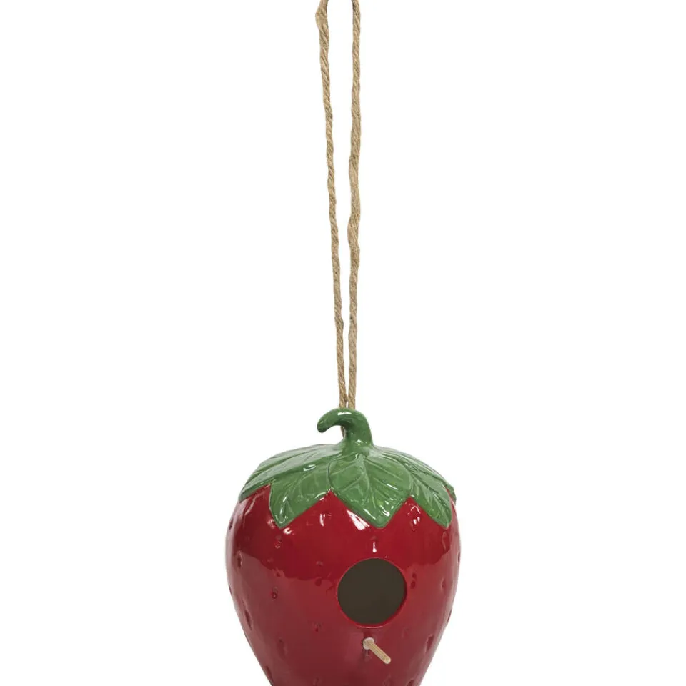 Vogelhuis Aardbei^ Tuindecoratie