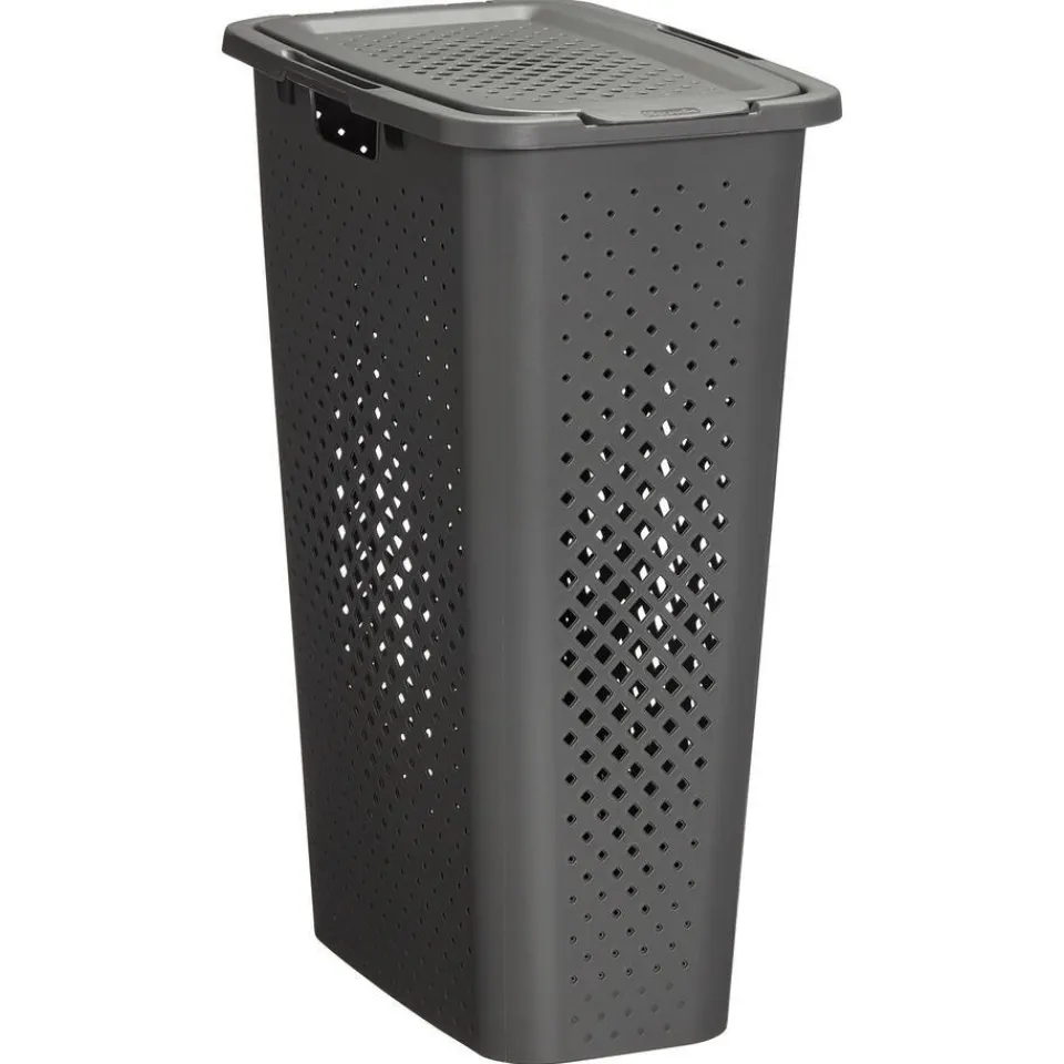Wasmand Rattan Ruit Antraciet 40 l^ Wasmanden