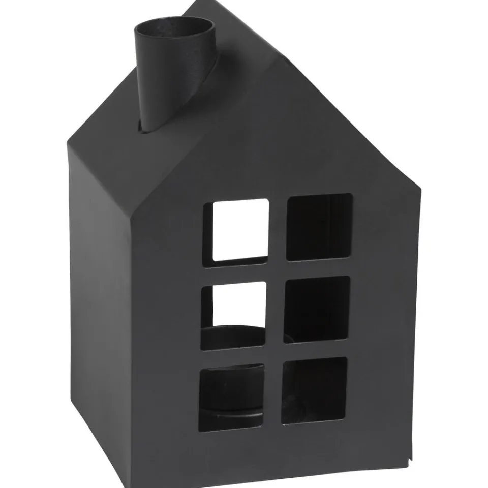 Waxinelichthouder Huis Metaal 13 cm^ Waxinelichthouders